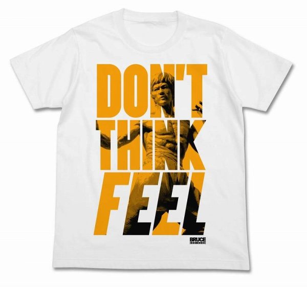 画像1: ブルース・リーTシャツ DON'T THINK FEEL（白） (1)