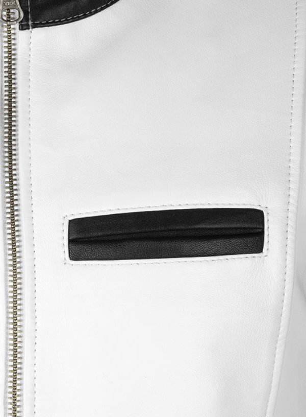 画像5: ホワイトカジュアルレザージャケット2（本革製） (5)