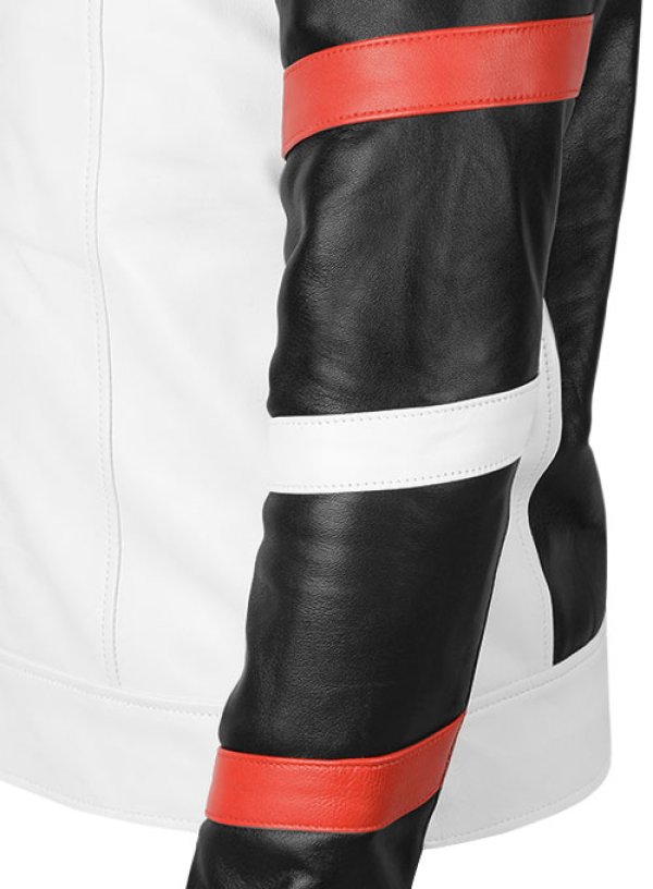 画像7: ホワイトカジュアルレザージャケット2（本革製） (7)