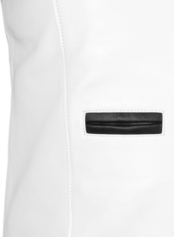 画像6: ホワイトカジュアルレザージャケット2（本革製） (6)