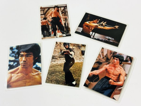 画像2: 【当時モノ】ブルース・リーファンクラブラミネートカード燃えよドラゴン5枚 (2)