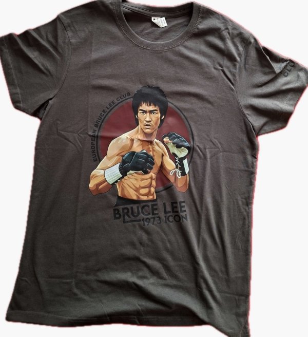 画像1: 【ご予約】ブルース・リー1973アイコンＴシャツ ブラック（ヨーロッパブルース・リークラブ公式） (1)