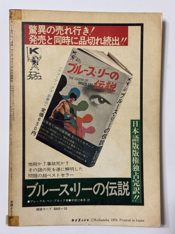 画像4: 【1点モノ】ブルース・リー遺作 死亡遊戯 ヤングアイドルナウ別冊号（国内本） (4)