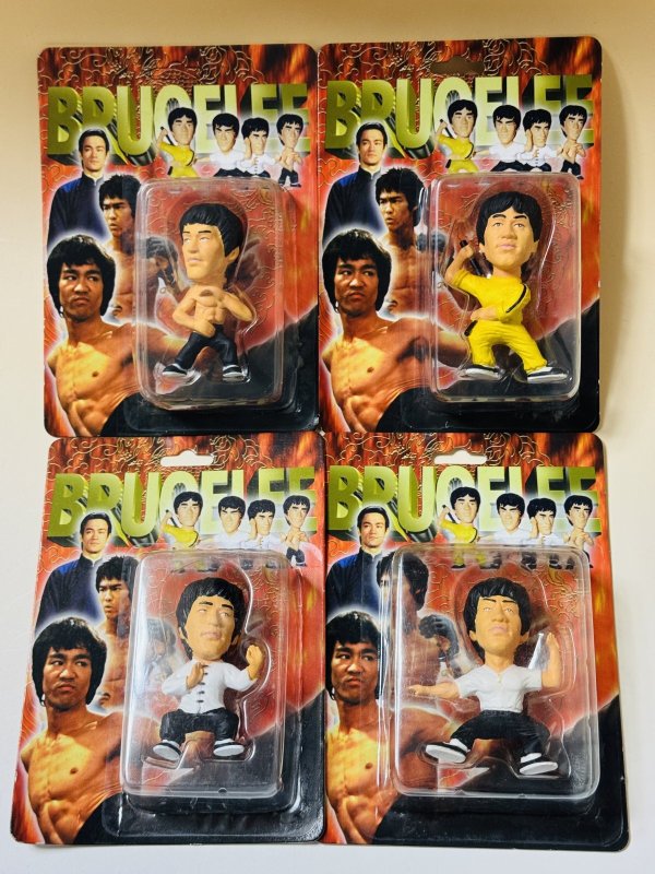 画像1: 【一点モノ】日商ブルース・リーデフォルメフィギュア4個 (1)