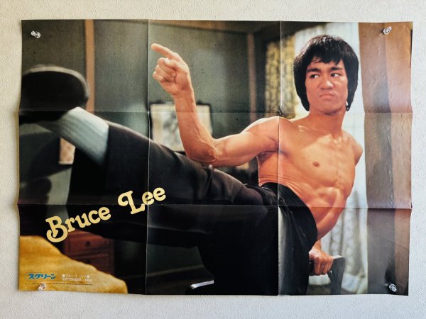 画像1: 【1点モノ】スクリーン1980年9月号付録ポスターブルース・リー／クリスティ・マクニコル (1)