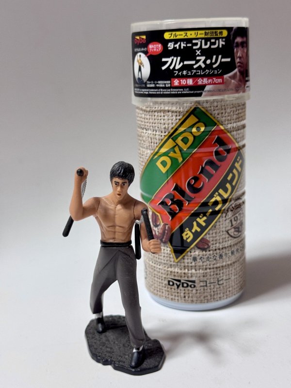 画像1: 【9.ダブルヌンチャク】ダイドーブレンド×ブルース・リーフィギュアコレクション単品＋缶コーヒー付き (1)