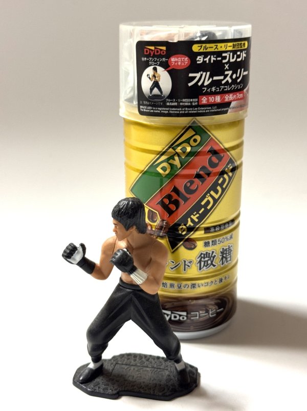 画像1: 【10.オープンフィンガーグローブ】ダイドーブレンド×ブルース・リーフィギュアコレクション単品＋缶コーヒー付き (1)